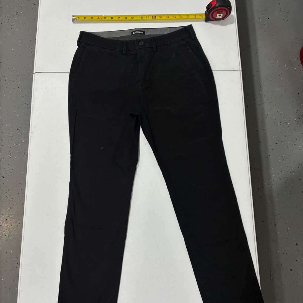 Express Black Chinos with Smooth Cotton Blend